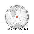 Outline Map of the Area around 35° 33' 50" S, 43° 25' 29" E, rectangular outline