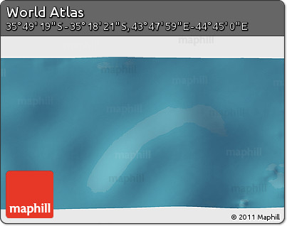 Satellite 3D Map of the Area around 35° 33' 50" S, 44° 16' 29" E