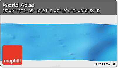 Physical Panoramic Map of the Area around 35° 33' 50" S, 47° 40' 29" E