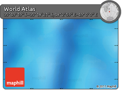 Physical Map of the Area around 35° 33' 50" S, 48° 31' 29" E