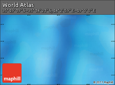 Physical Map of the Area around 35° 33' 50" S, 48° 31' 29" E