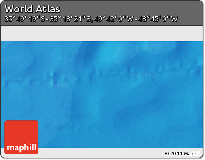 Political 3D Map of the Area around 35° 33' 50" S, 49° 13' 30" W