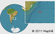 Satellite Location Map of the area around 35° 33' 50" S, 49° 13' 30" W