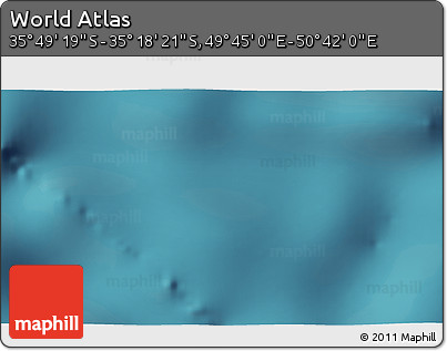 Satellite 3D Map of the Area around 35° 33' 50" S, 50° 13' 30" E