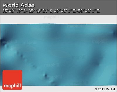 Satellite 3D Map of the Area around 35° 33' 50" S, 50° 13' 30" E