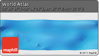 Physical Panoramic Map of the Area around 35° 33' 50" S, 50° 13' 30" E