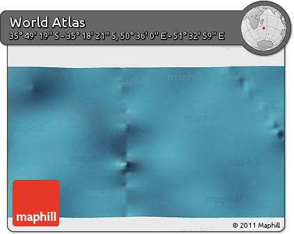 Satellite 3D Map of the Area around 35° 33' 50" S, 51° 4' 30" E