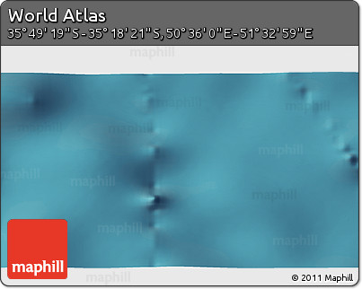 Satellite 3D Map of the Area around 35° 33' 50" S, 51° 4' 30" E