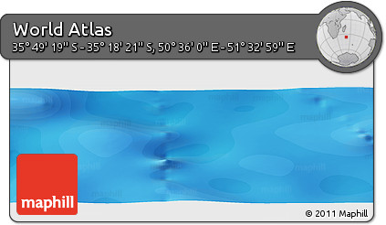 Political Panoramic Map of the Area around 35° 33' 50" S, 51° 4' 30" E