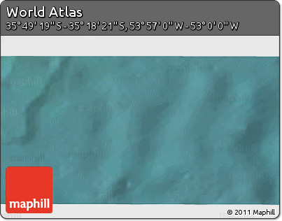 Satellite 3D Map of the Area around 35° 33' 50" S, 53° 28' 30" W