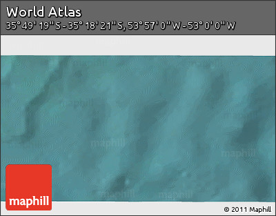 Satellite 3D Map of the Area around 35° 33' 50" S, 53° 28' 30" W