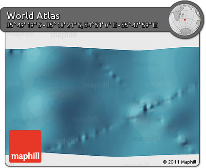 Satellite 3D Map of the Area around 35° 33' 50" S, 55° 19' 30" E