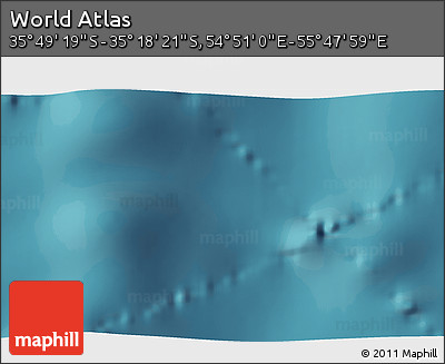 Satellite 3D Map of the Area around 35° 33' 50" S, 55° 19' 30" E