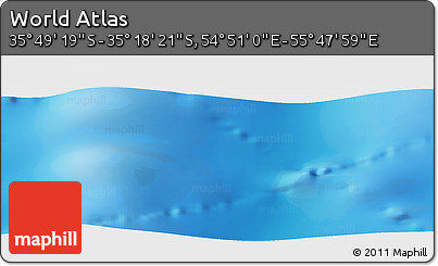 Physical Panoramic Map of the Area around 35° 33' 50" S, 55° 19' 30" E