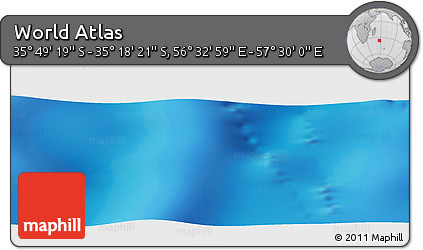Physical Panoramic Map of the Area around 35° 33' 50" S, 57° 1' 29" E
