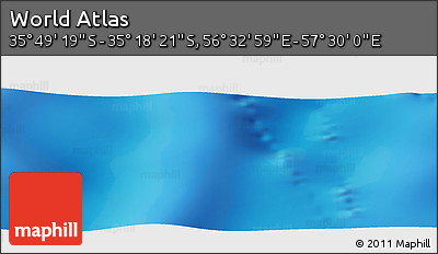 Physical Panoramic Map of the Area around 35° 33' 50" S, 57° 1' 29" E