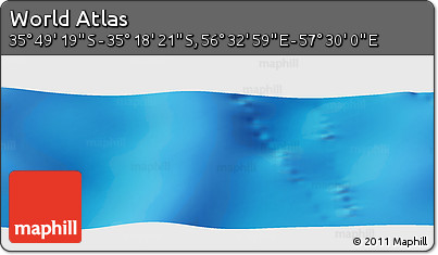 Physical Panoramic Map of the Area around 35° 33' 50" S, 57° 1' 29" E