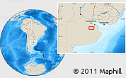 Shaded Relief Location Map of Gorchs