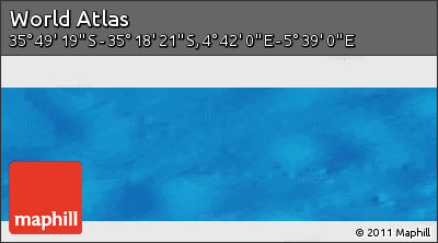 Physical Panoramic Map of the Area around 35° 33' 50" S, 5° 10' 30" E