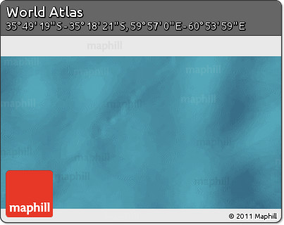 Satellite 3D Map of the Area around 35° 33' 50" S, 60° 25' 29" E
