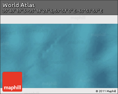 Satellite 3D Map of the Area around 35° 33' 50" S, 60° 25' 29" E