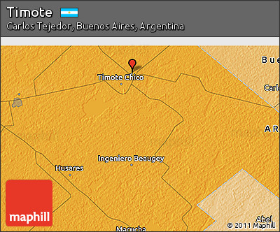 Political 3D Map of Timote