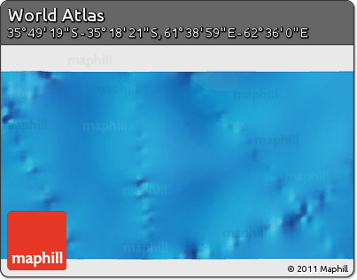 Physical 3D Map of the Area around 35° 33' 50" S, 62° 7' 30" E