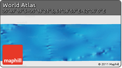 Physical Panoramic Map of the Area around 35° 33' 50" S, 62° 7' 30" E
