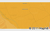 Political 3D Map of the area around 35° 33' 50" S, 67° 4' 29" W