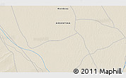 Shaded Relief 3D Map of the area around 35° 33' 50" S, 67° 4' 29" W