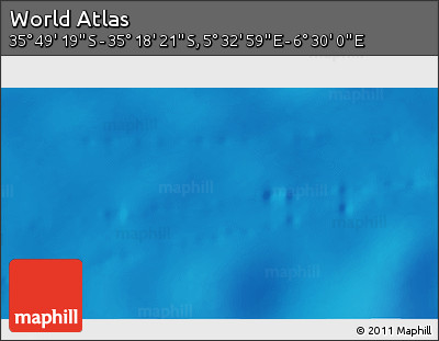 Physical 3D Map of the Area around 35° 33' 50" S, 6° 1' 30" E