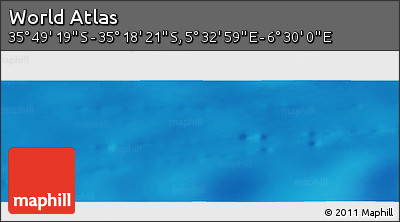 Physical Panoramic Map of the Area around 35° 33' 50" S, 6° 1' 30" E