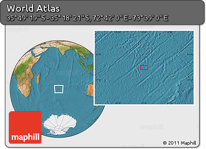 Satellite Location Map of the Area around 35° 33' 50" S, 73° 10' 30" E