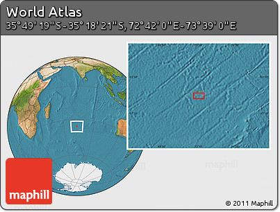 Satellite Location Map of the Area around 35° 33' 50" S, 73° 10' 30" E