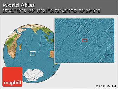 Satellite Location Map of the Area around 35° 33' 50" S, 73° 10' 30" E