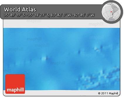Shaded Relief 3D Map of the Area around 35° 33' 50" S, 83° 13' 29" W