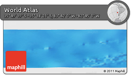 Physical Panoramic Map of the Area around 35° 33' 50" S, 83° 13' 29" W