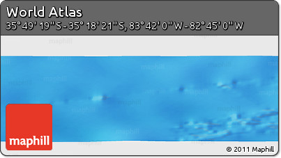 Physical Panoramic Map of the Area around 35° 33' 50" S, 83° 13' 29" W