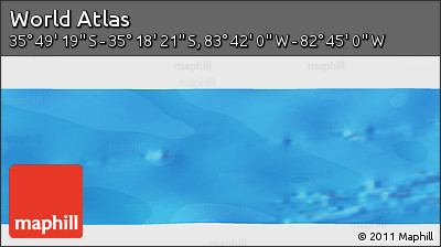 Political Panoramic Map of the Area around 35° 33' 50" S, 83° 13' 29" W