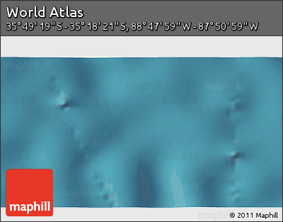 Satellite 3D Map of the Area around 35° 33' 50" S, 88° 19' 29" W
