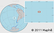Gray Location Map of the area around 35° 33' 50" S, 89° 10' 30" W