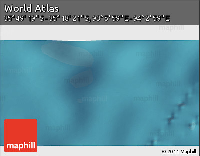 Satellite 3D Map of the Area around 35° 33' 50" S, 93° 34' 29" E