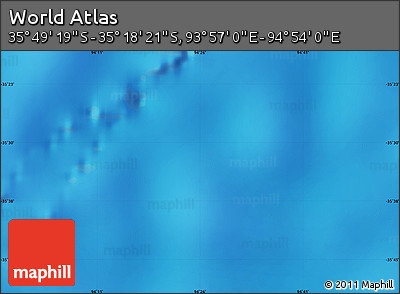 Physical Map of the Area around 35° 33' 50" S, 94° 25' 30" E