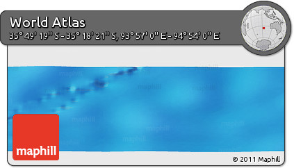 Physical Panoramic Map of the Area around 35° 33' 50" S, 94° 25' 30" E