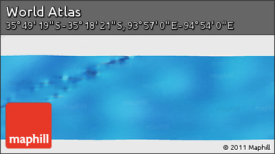 Physical Panoramic Map of the Area around 35° 33' 50" S, 94° 25' 30" E