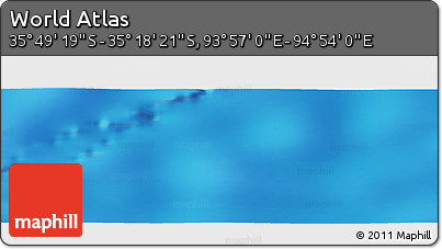 Physical Panoramic Map of the Area around 35° 33' 50" S, 94° 25' 30" E