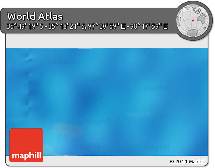 Physical 3D Map of the Area around 35° 33' 50" S, 97° 49' 29" E