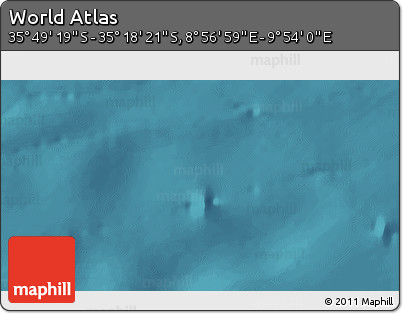 Satellite 3D Map of the Area around 35° 33' 50" S, 9° 25' 30" E