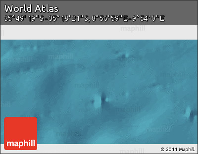 Satellite 3D Map of the Area around 35° 33' 50" S, 9° 25' 30" E