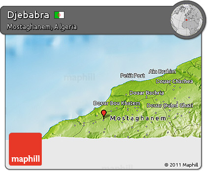 Physical 3D Map of Djebabra